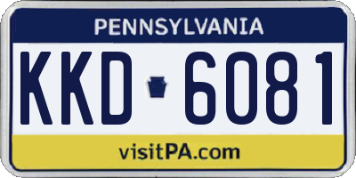 PA license plate KKD6081