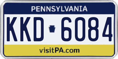PA license plate KKD6084