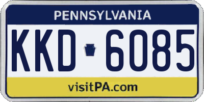 PA license plate KKD6085