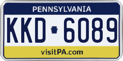 PA license plate KKD6089