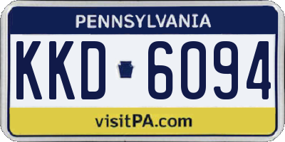 PA license plate KKD6094