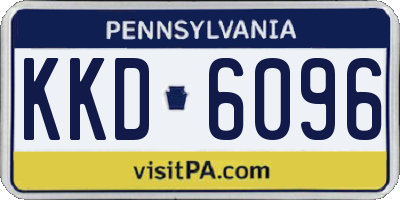 PA license plate KKD6096