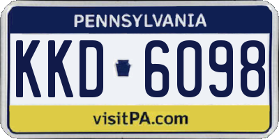 PA license plate KKD6098
