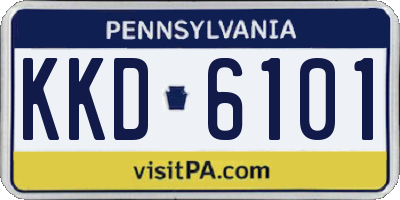 PA license plate KKD6101