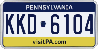 PA license plate KKD6104