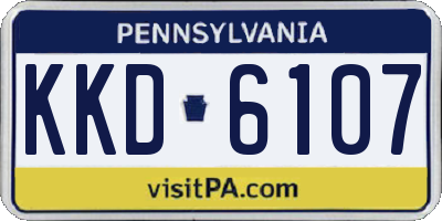 PA license plate KKD6107