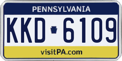PA license plate KKD6109