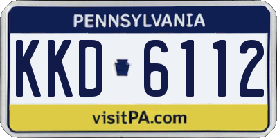 PA license plate KKD6112