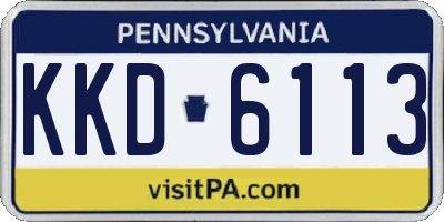 PA license plate KKD6113