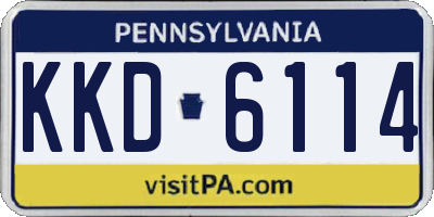 PA license plate KKD6114