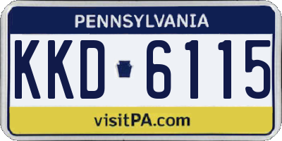 PA license plate KKD6115