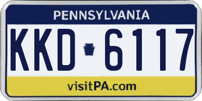 PA license plate KKD6117