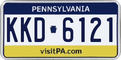PA license plate KKD6121