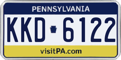 PA license plate KKD6122