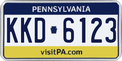 PA license plate KKD6123