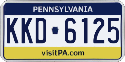 PA license plate KKD6125