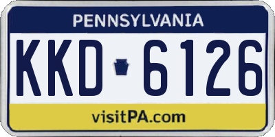 PA license plate KKD6126