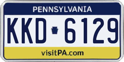 PA license plate KKD6129