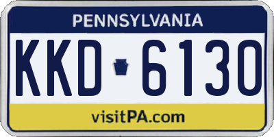 PA license plate KKD6130