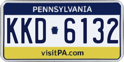 PA license plate KKD6132