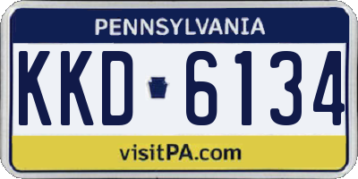 PA license plate KKD6134