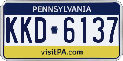 PA license plate KKD6137