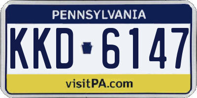 PA license plate KKD6147