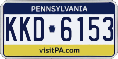 PA license plate KKD6153