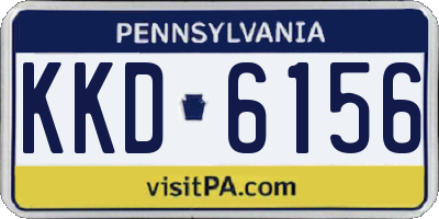 PA license plate KKD6156