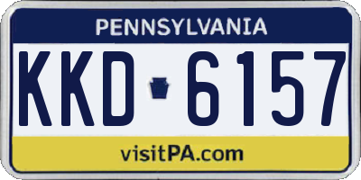 PA license plate KKD6157