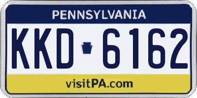 PA license plate KKD6162