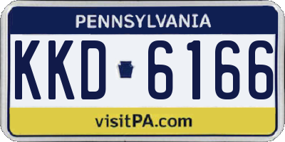 PA license plate KKD6166