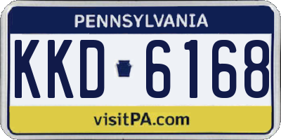 PA license plate KKD6168