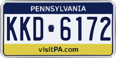 PA license plate KKD6172