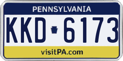 PA license plate KKD6173