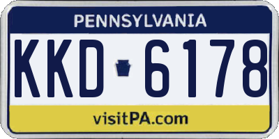 PA license plate KKD6178