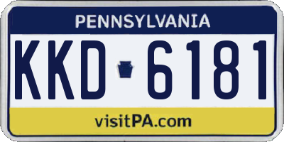 PA license plate KKD6181