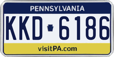 PA license plate KKD6186