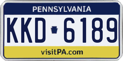 PA license plate KKD6189
