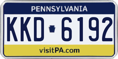 PA license plate KKD6192