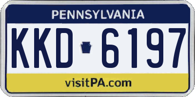 PA license plate KKD6197
