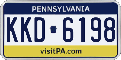PA license plate KKD6198