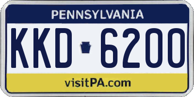 PA license plate KKD6200