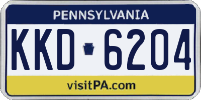 PA license plate KKD6204
