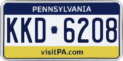 PA license plate KKD6208
