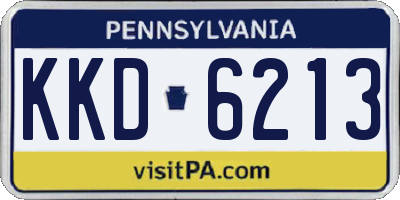 PA license plate KKD6213