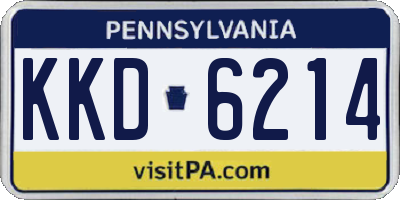 PA license plate KKD6214