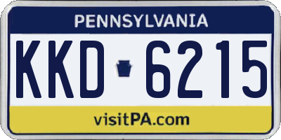 PA license plate KKD6215