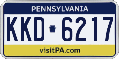PA license plate KKD6217