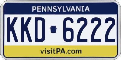 PA license plate KKD6222